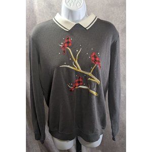 Adrian Delafield Collared Winter Theme Top